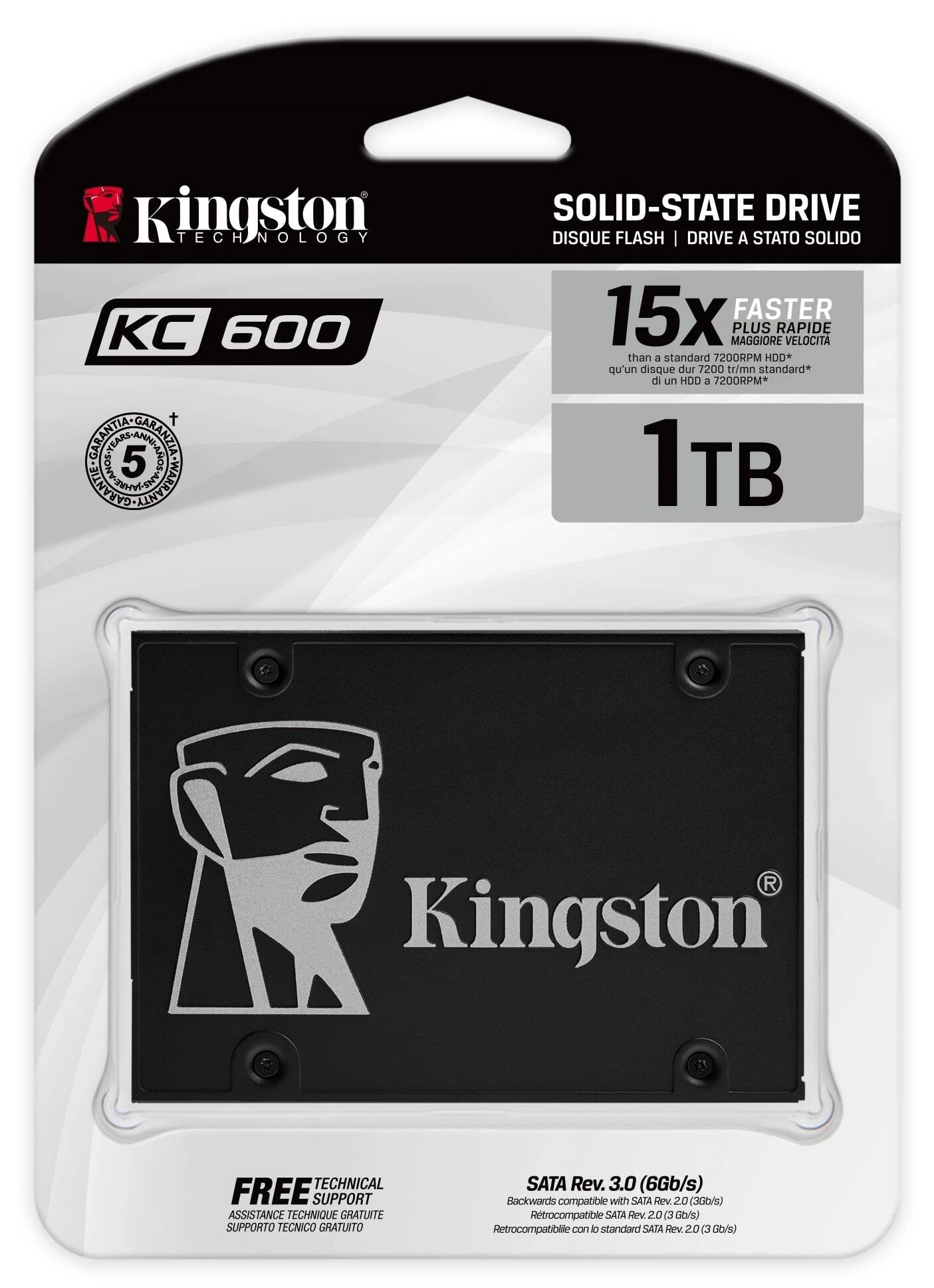 SSD 2.5 1TB Kingston KC600 (SKC600/1024G) Накопичувачі image 2