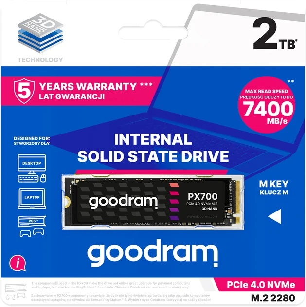 M.2 NVMe 2TB Goodram PX700 (SSDPR-PX700-02T-80) Накопичувачі image 3