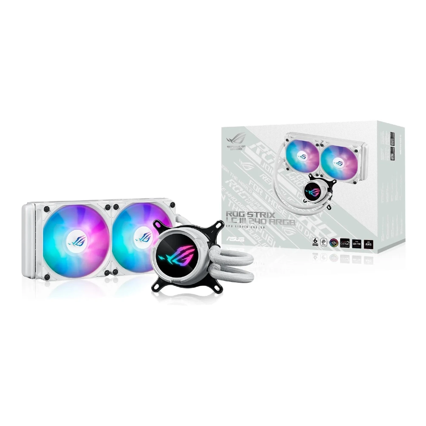 Водяне охолодження Asus ROG Strix LC III 240 ARGB WHT (90RC00S2-M0UAY0) Охолодження image 4