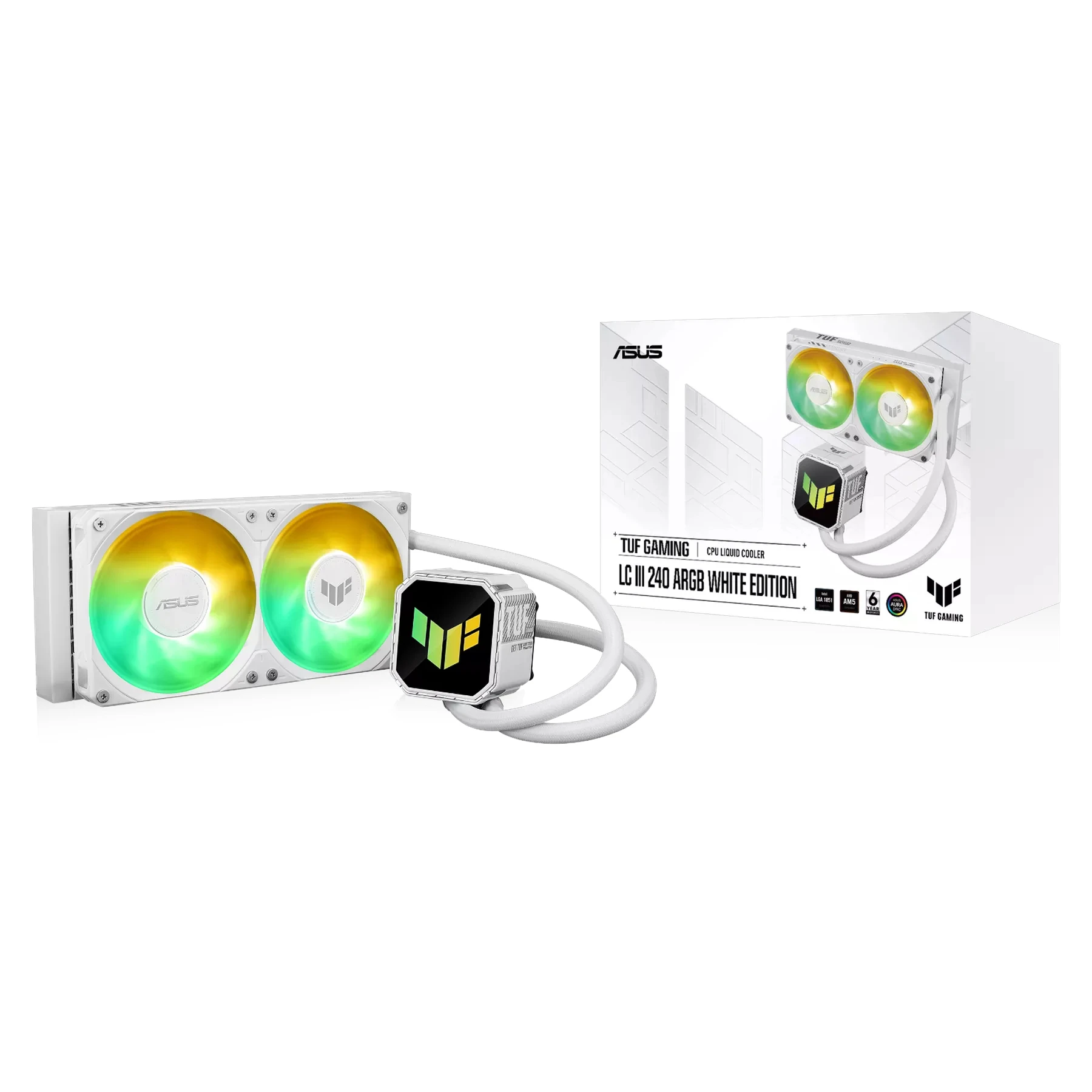 Водяне охолодження Asus TUF Gaming LC III 240 ARGB White (90RC01J2-B0EAY0) Охолодження image 4