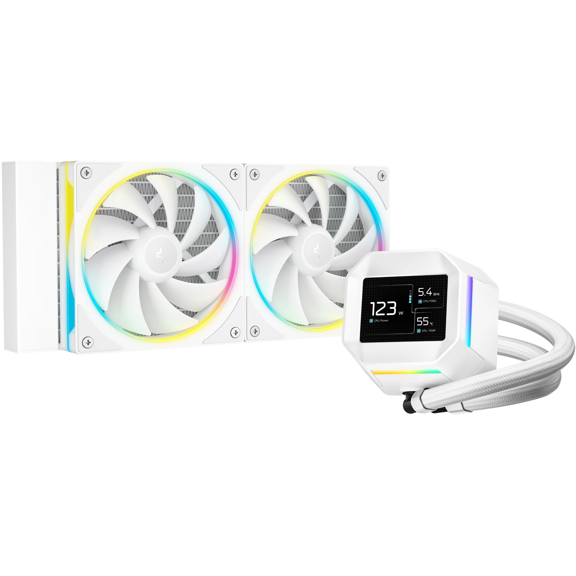 Водяне охолодження DeepCool LM240 WH (R-LM240-WHDMMC-1) Охолодження image 1