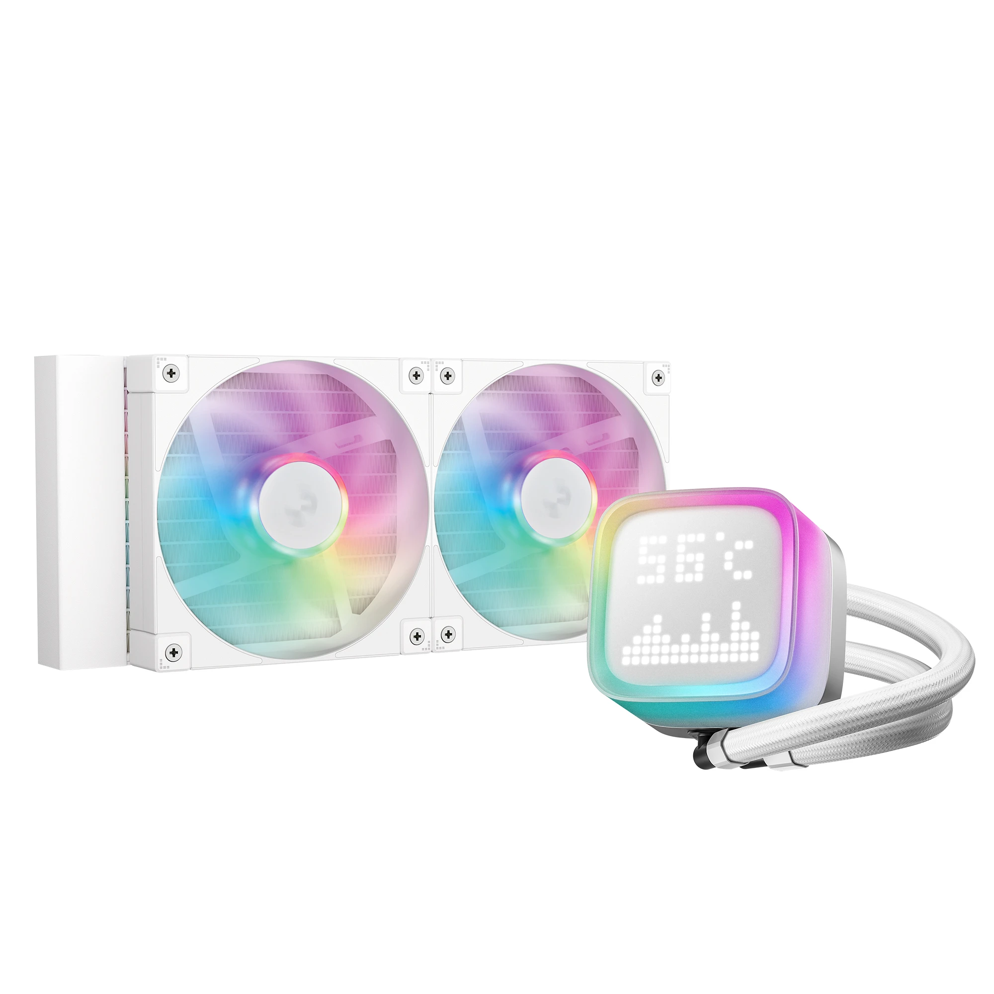 Водяне охолодження DeepCool LP240 ARGB White (R-LP240-WHMSMC-G-1) Охолодження image 1