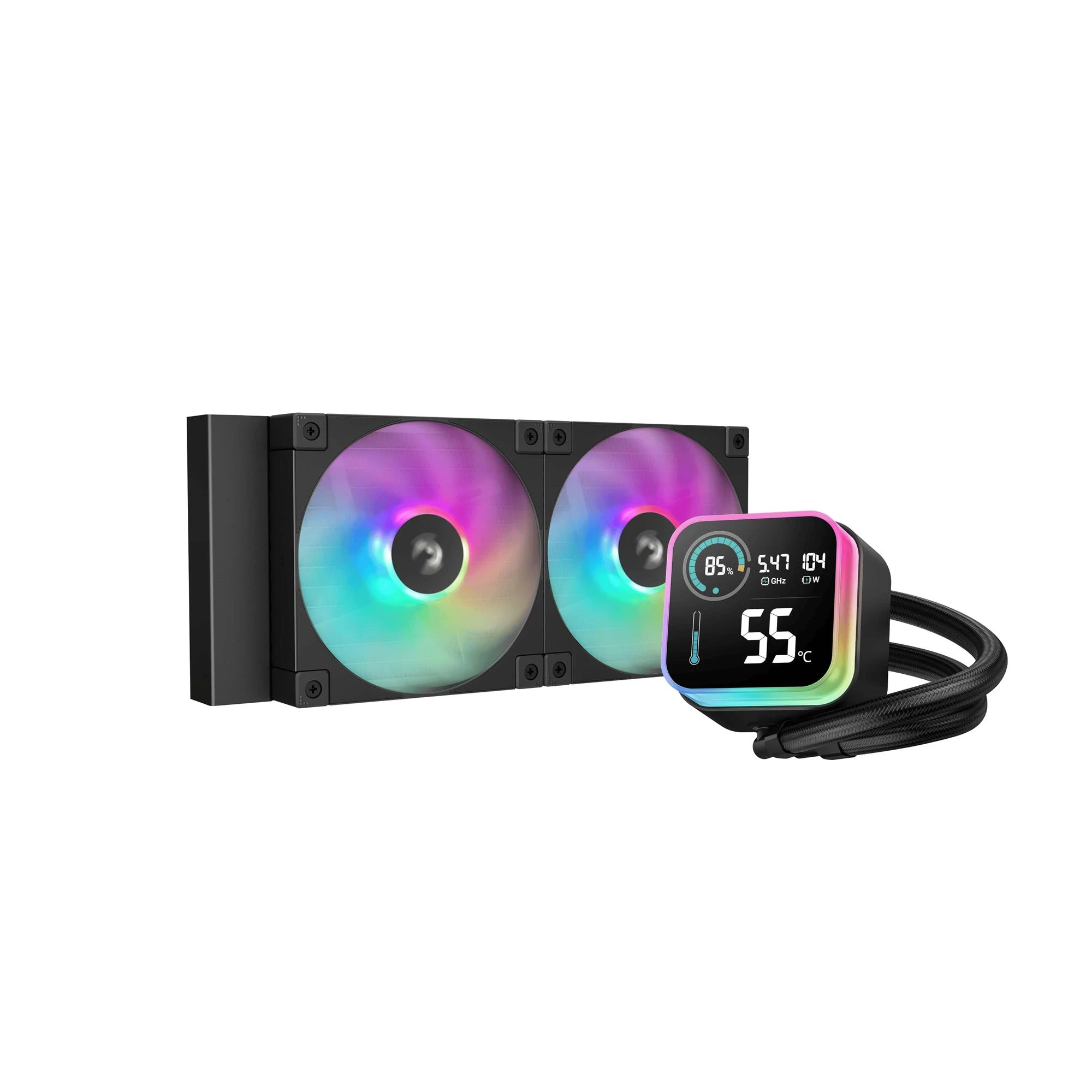 Водяне охолодження DeepCool LQ240 Black (R-LQ240-BKLSMW-G-1) Охолодження image 1