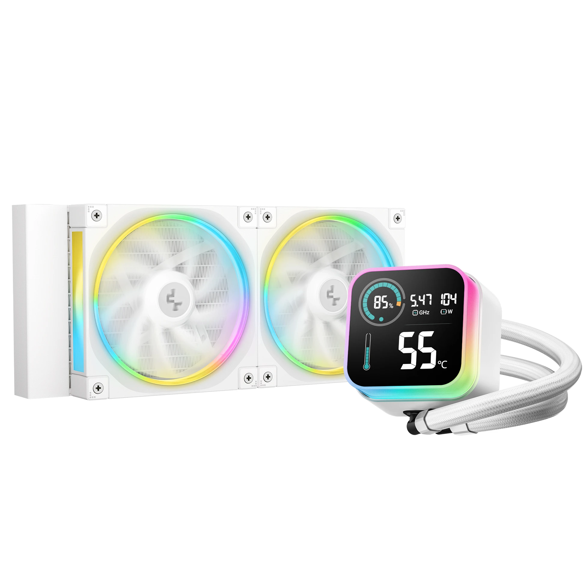 Водяне охолодження DeepCool LQ240 White (R-LQ240-WHDSMC-G-1) Охолодження image 1