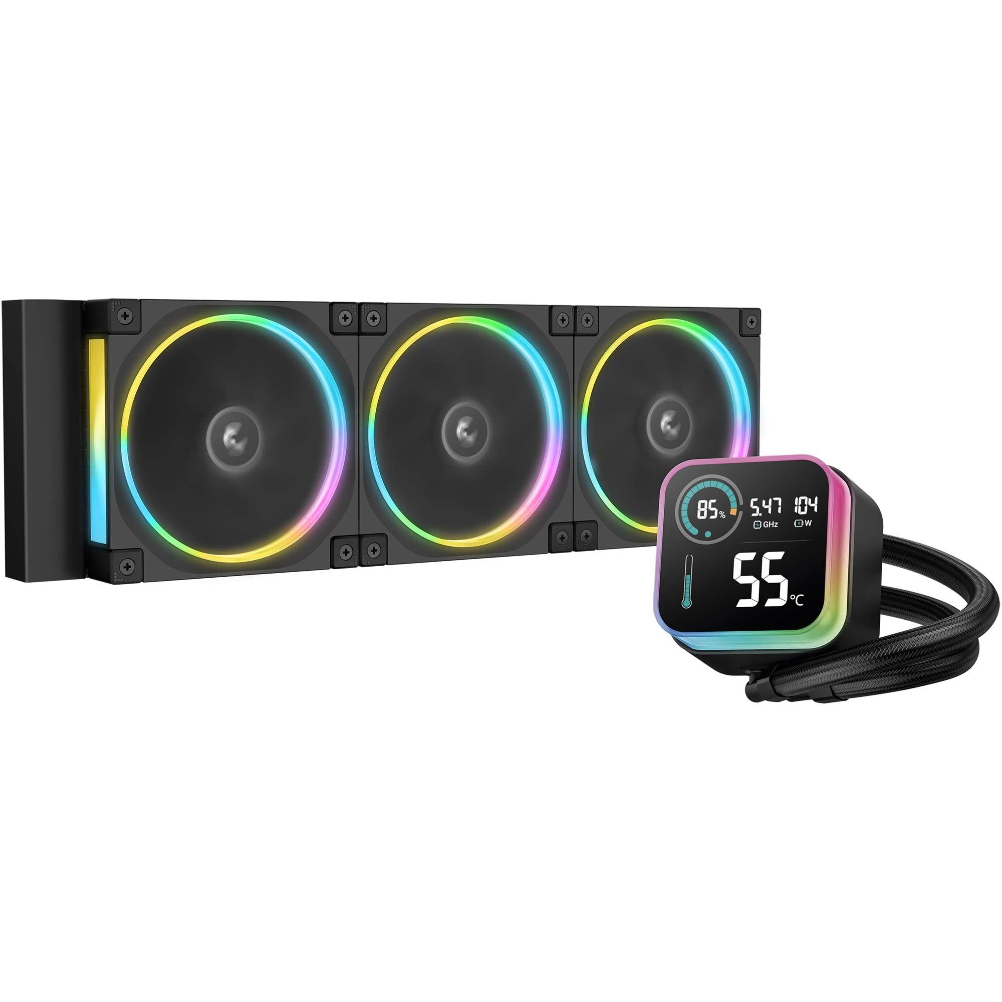 Водяне охолодження DeepCool LQ360 Ultra ARGB Black (R-LQ360-BKASMC-G-1) Охолодження image 1