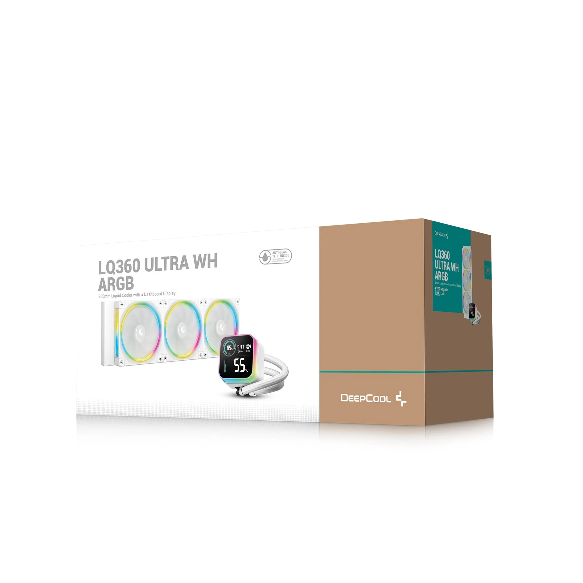 Водяне охолодження DeepCool LQ360 Ultra ARGB WH (R-LQ360-WHASMC-G-1) Охолодження image 4