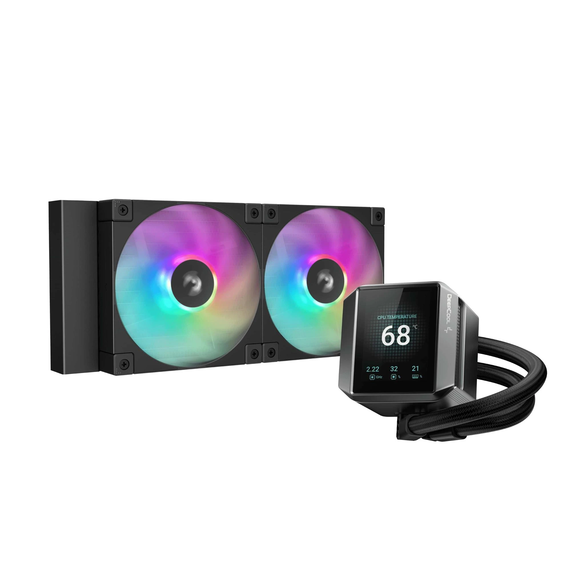 Водяне охолодження DeepCool Mystique 240 ARGB Black (R-LX550-BKADSNC-G-1) Охолодження image 1