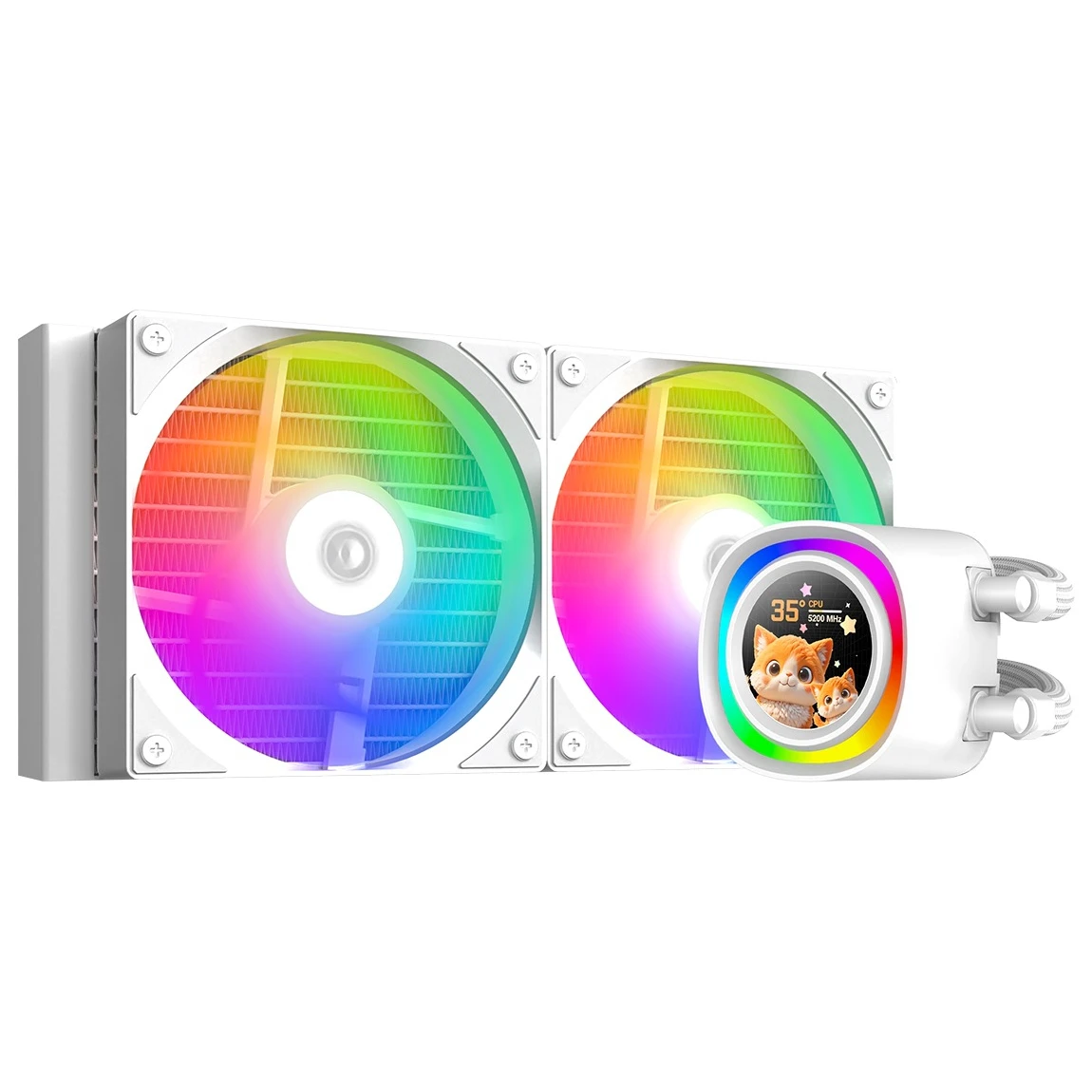 Водяне охолодження ID-Cooling FX240 LCD White Охолодження image 4