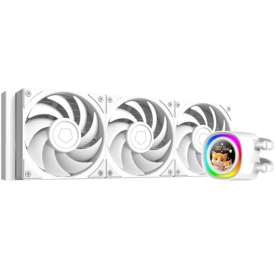 Водяне охолодження ID-Cooling FX360 LCD PE White Охолодження image 1