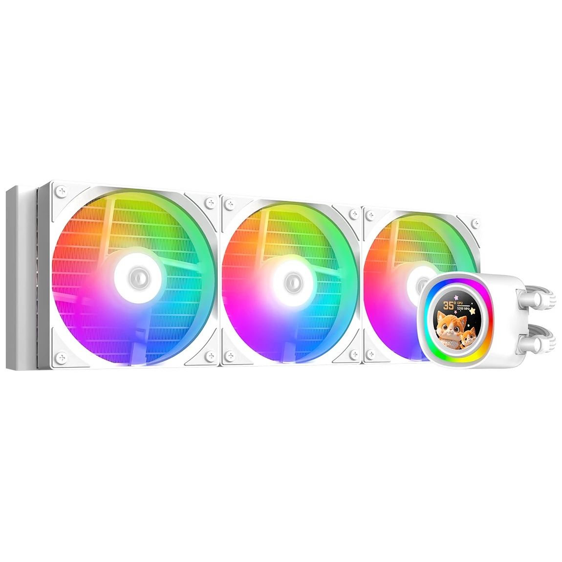 Водяне охолодження ID-Cooling FX360 LCD White Охолодження image 1