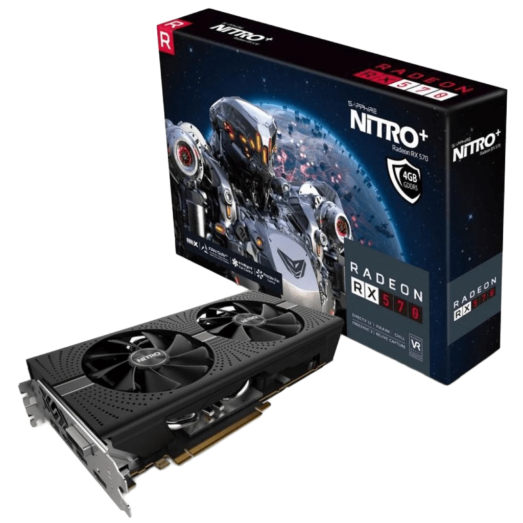 AMD Radeon Sapphire RX 570 4GB NITRO+ OC (11266-14) Відеокарти image 1