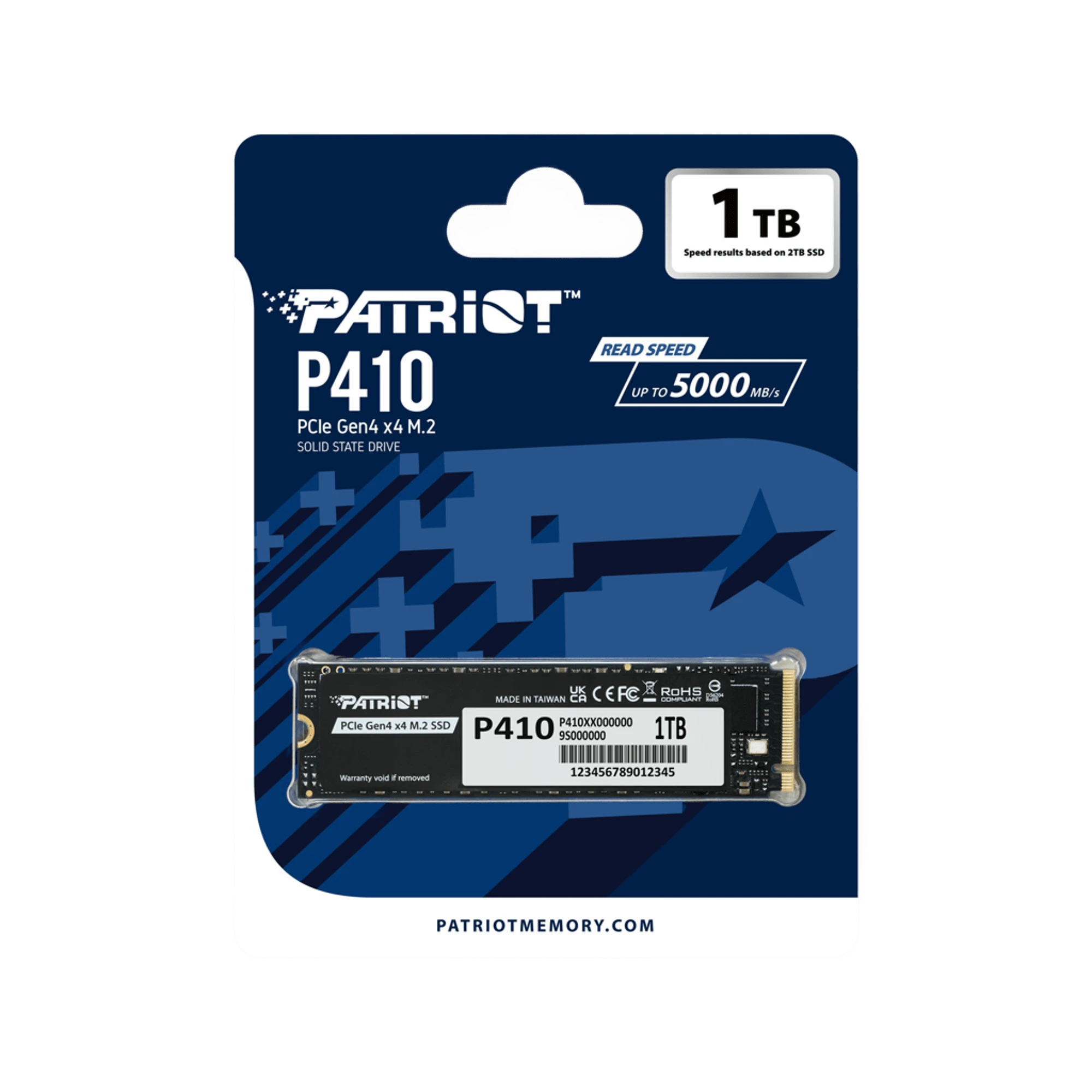 M.2 NVMe 1Tb Patriot P410 (P410P1TBM28H) Накопичувачі image 1