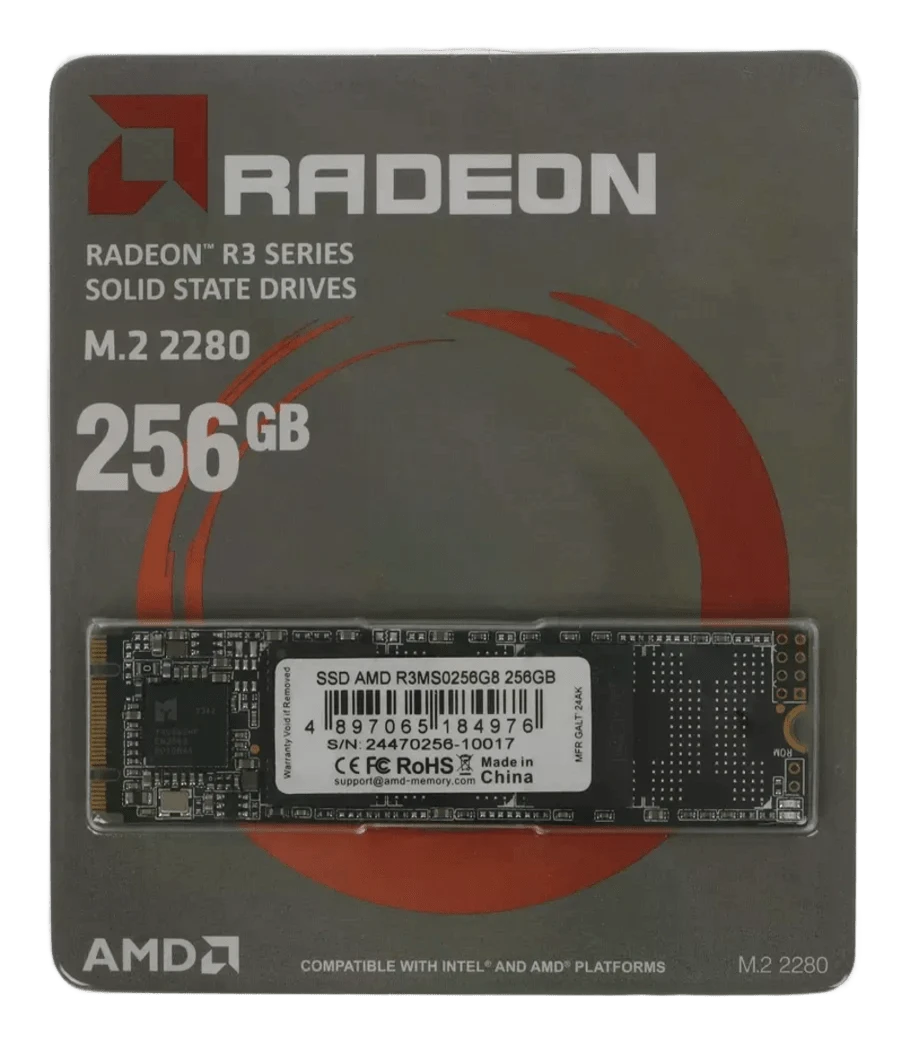 M.2 NVMe 256GB AMD Radeon R3 (R3MS0256G8) Накопичувачі image 1