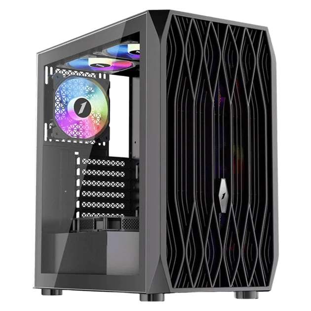 Корпус 1stPlayer AY7-BK-4F1 Black Корпуси image 1