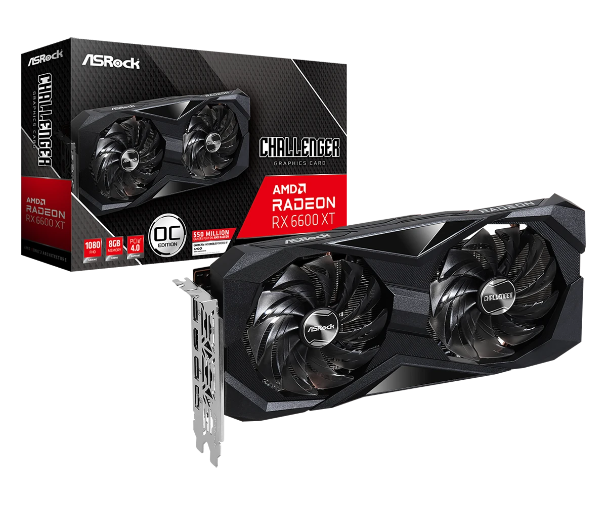 AMD Radeon AsRock RX 6600 XT Challenger 8GB (RX6600XT CLD 8GO) Відеокарти image 1