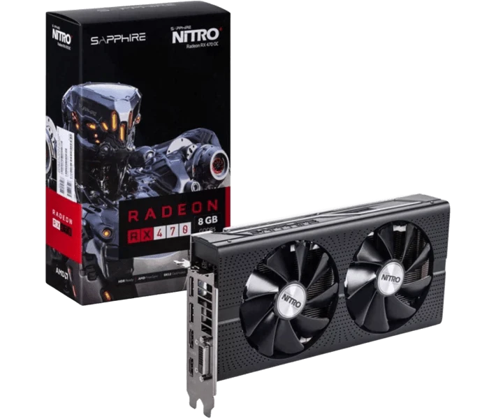 AMD Radeon Sapphire RX 470 8Gb NITRO+ OC (11256-01) Відеокарти image 1