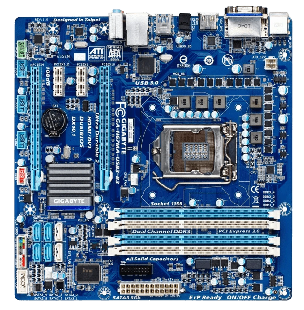 Gigabyte GA-H67A-USB3-B3 Материнські плати image 3