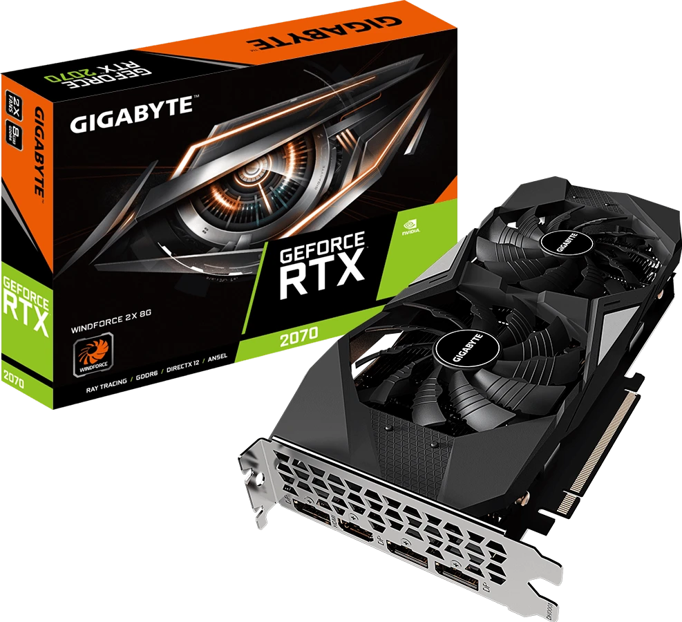 Gigabyte RTX 2070 Windforce 8GB (GV-N2070WF3-8GC) Відеокарти image 1