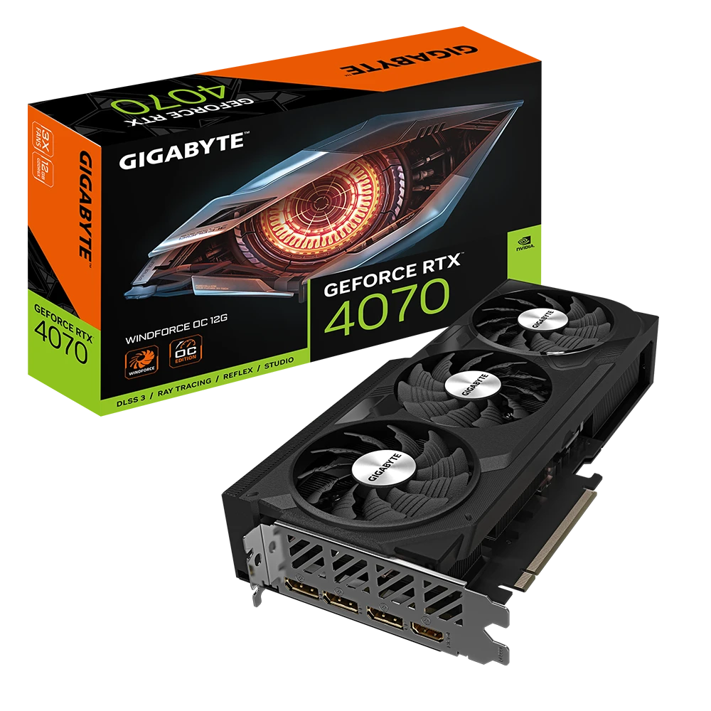 Gigabyte RTX 4070 12Gb WINDFORCE OC (GV-N4070WF3OC-12GD) Відеокарти image 1