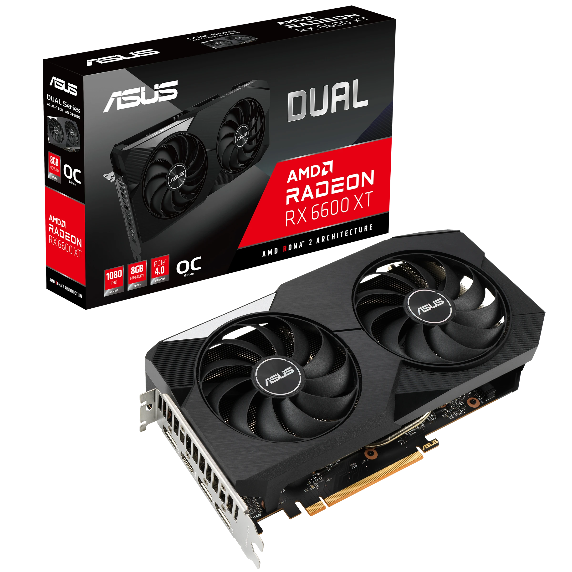 AMD Radeon Asus RX 6600 XT 8Gb Dual (DUAL-RX6600XT-O8G) Відеокарти image 1