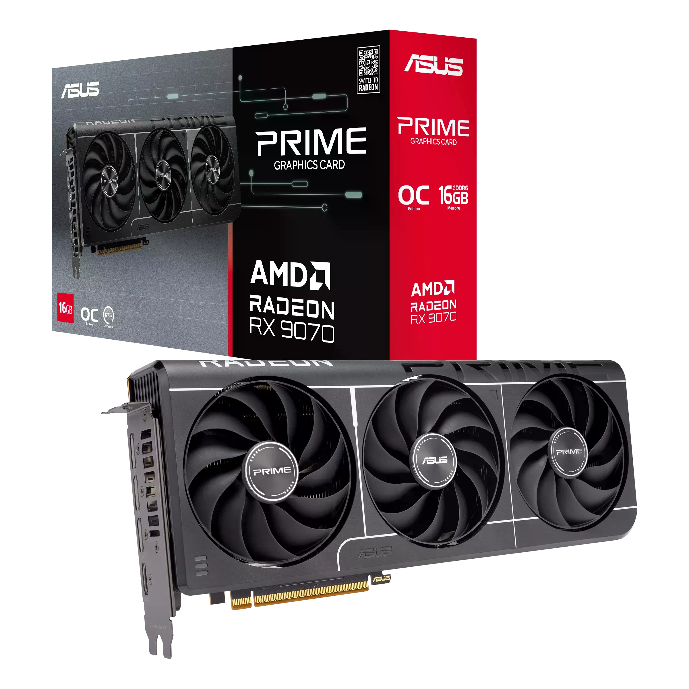 AMD Radeon ASUS RX 9070 16GB PRIME OC EVO (PRIME-RX9070-O16G-EVO) Відеокарти image 1