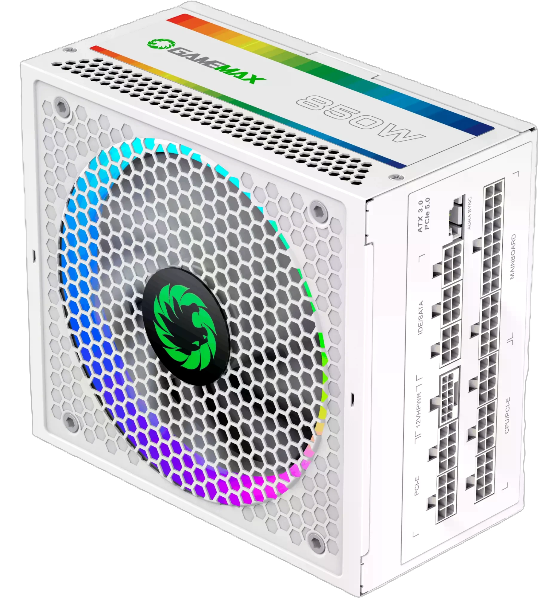 Блок живлення GameMax RGB-850 PRO 850W White ATX3.1 PCIe5.1 (RGB-850 PRO WH) Блоки живлення image 1