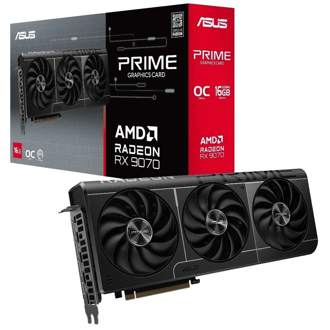 AMD Radeon Asus RX 9070 16Gb PRIME OC(PRIME-RX9070-O16G) Відеокарти image 1