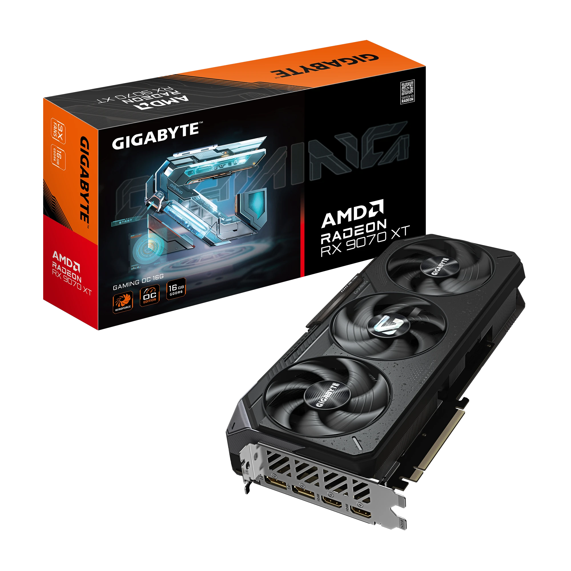 AMD Radeon Gigabyte RX 9070 XT GAMING 16G (GV-R9070XTGAMING-16GD) Відеокарти image 1