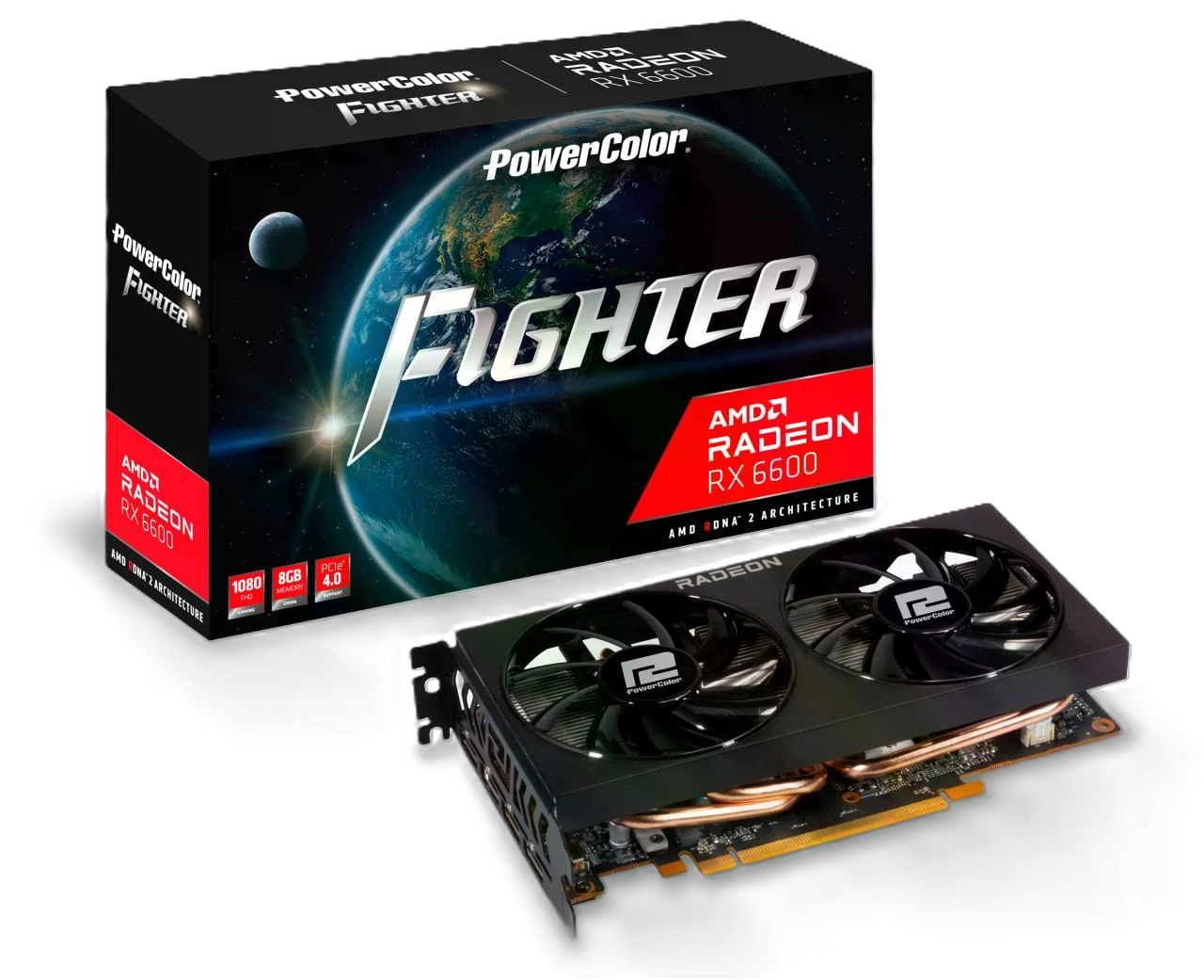 AMD Radeon PowerColor  RX 6600 Fighter (AXRX 6600 8GBD6-3DH) Відеокарти image 1