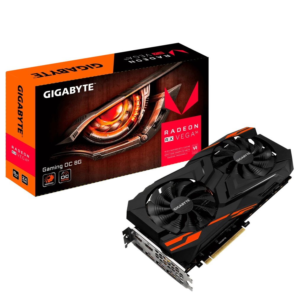 AMD Radeon Gigabyte RX VEGA 56 GAMING OC 8G (GV-RXVEGA56GAMING OC-8GD) Відеокарти image 1