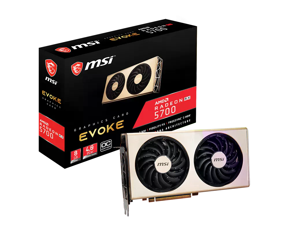 AMD Radeon MSI RX 5700 8Gb Evoke OC (Radeon RX 5700 EVOKE OC) Відеокарти image 1