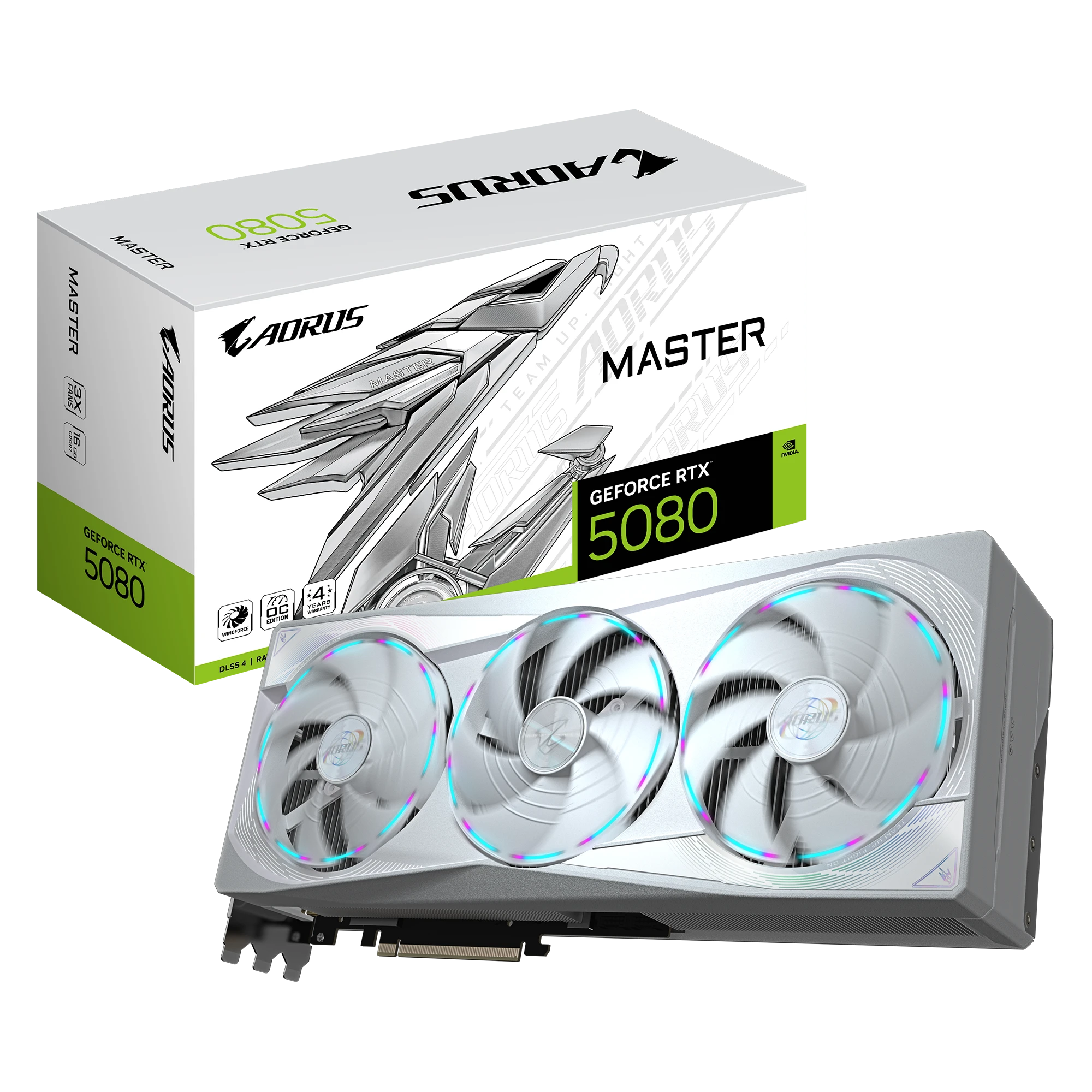 Gigabyte RTX 5080 16G AORUS MASTER ICE (GV-N5080AORUSM ICE-16GD) Відеокарти image 1