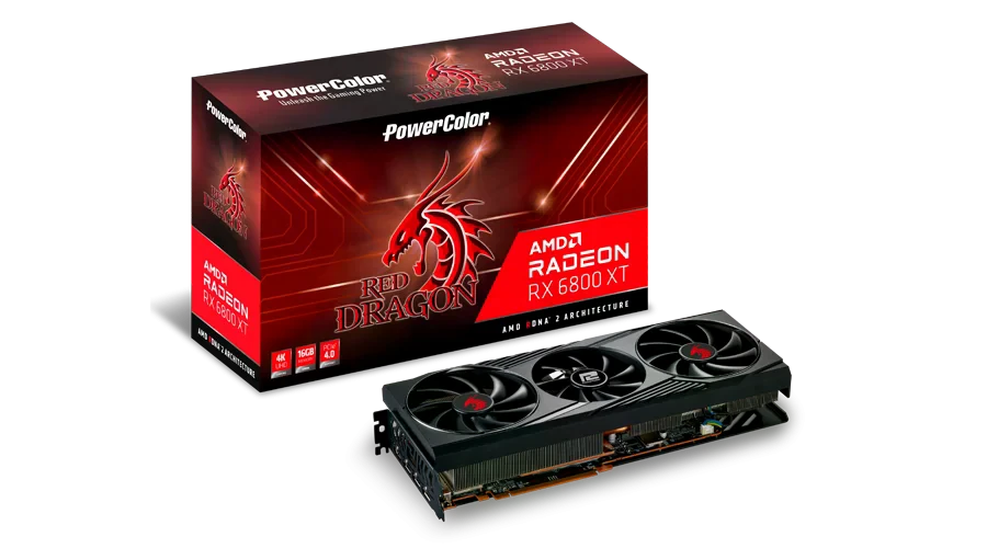 AMD Radeon PowerColor RX 6800 XT 16 GB Red Dragon (AXRX 6800XT 16GBD6-3DHR/OC) Відеокарти image 1