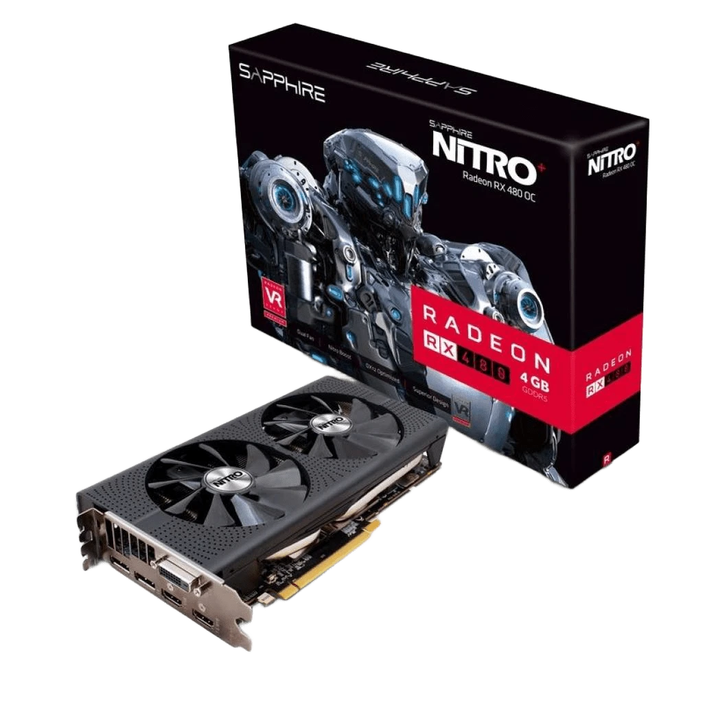 AMD Radeon Sapphire RX 480 4Gb Nitro+ (11260-02) Відеокарти image 1