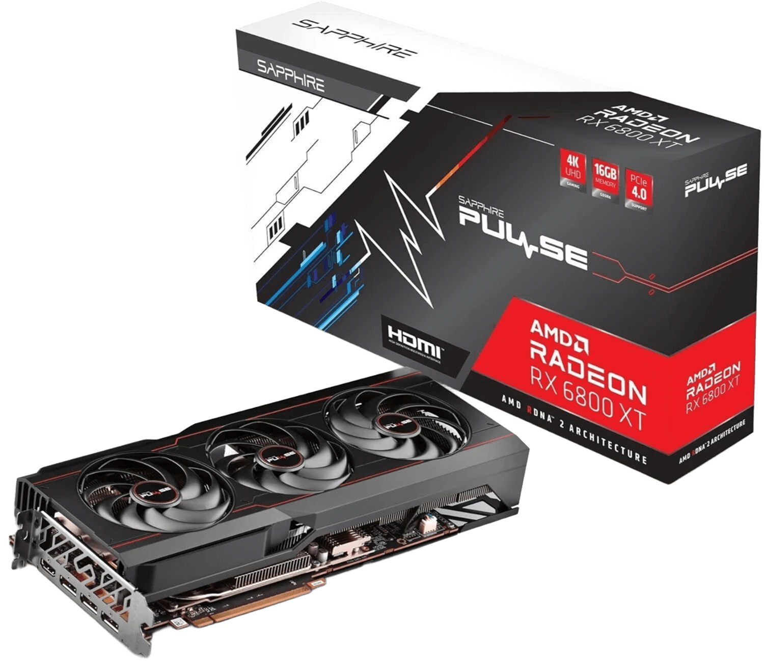 AMD Radeon Sapphire RX 6800 XT 16GB Pulse (11304-03-20G) Відеокарти image 1