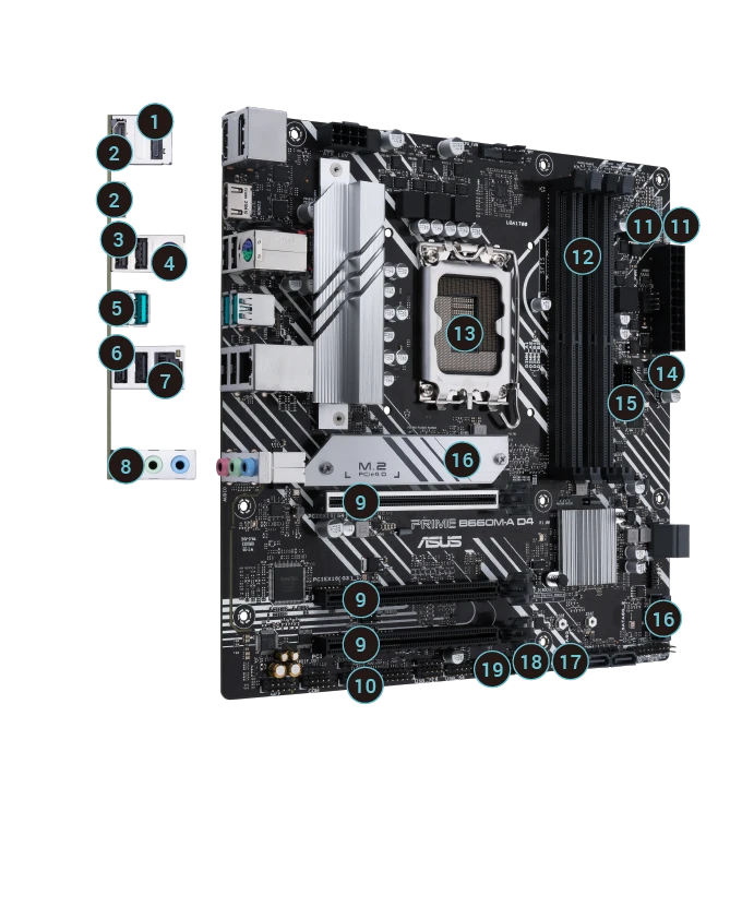 ASUS Prime B660M-A WIFI D4 Материнські плати image 2