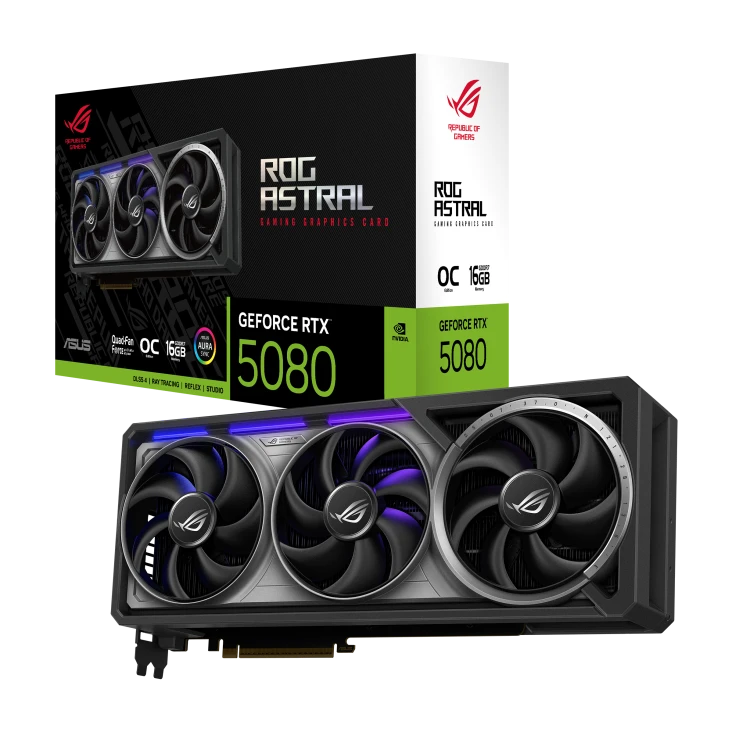 Asus RTX 5080 ROG Astral OC Edition 16Gb (ROG-ASTRAL-RTX5080-O16G-GAMING) Відеокарти image 1