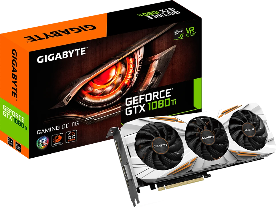 Gigabyte GTX 1080 Ti 11Gb Windforce White (GV-N108TGAMING OC-11GD) Відеокарти image 1