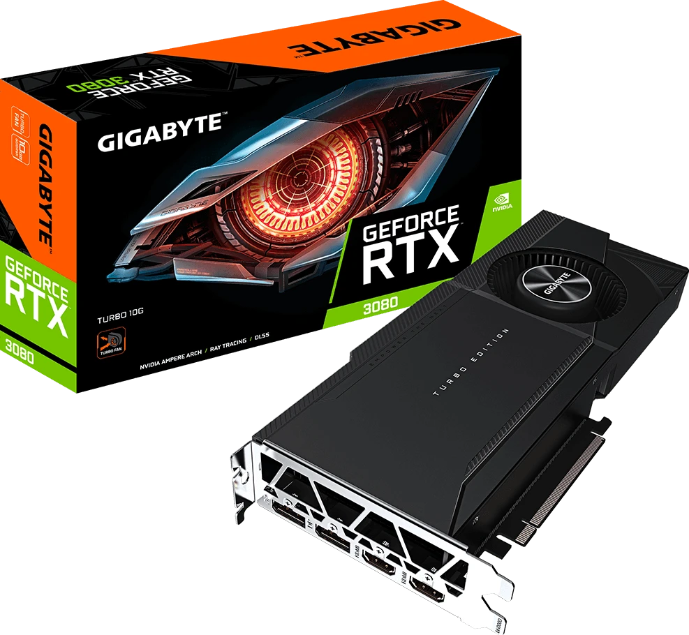 Gigabyte RTX 3080 TURBO 10G (GV-N3080TURBO-10GD) Відеокарти image 1