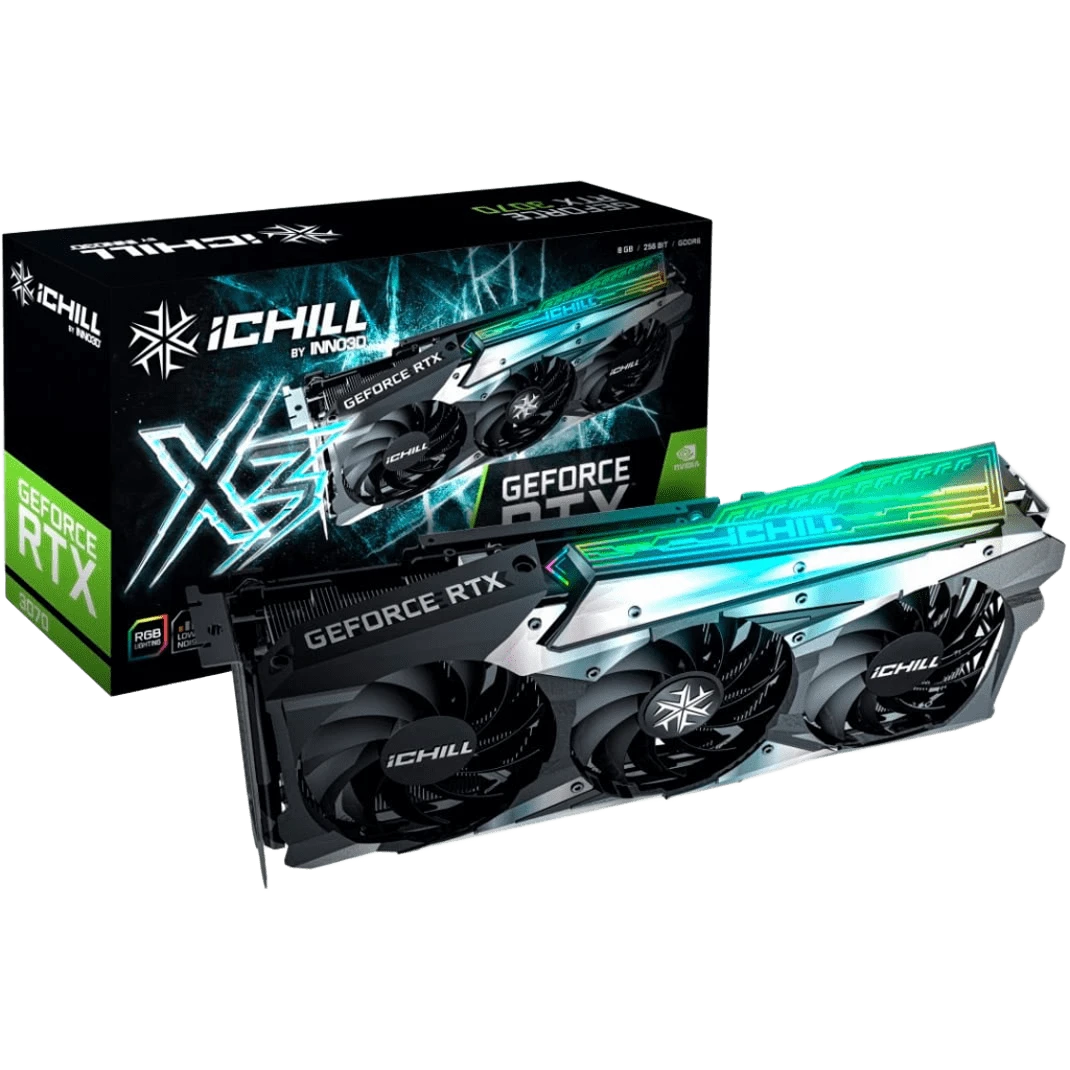 Inno3D RTX 3070 8Gb iCHILL X3 (M30703-08D6-1710VA38) Відеокарти image 1
