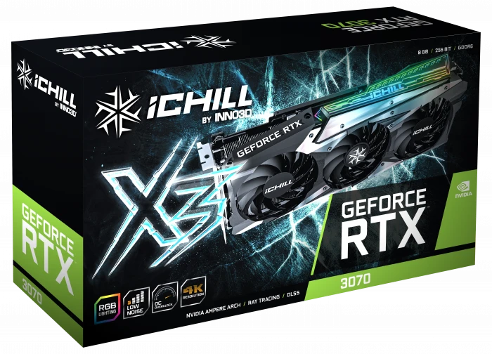Inno3D RTX 3070 8Gb iCHILL X3 (M30703-08D6-1710VA38) Відеокарти image 2