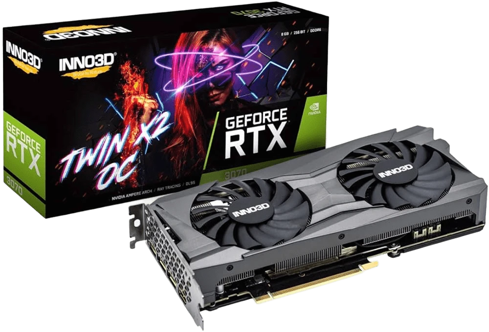 Inno3D RTX 3070 8GB TWIN X2 OC (N30702-08D6X-1710VA32L) Відеокарти image 1
