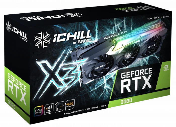 Inno3D RTX 3080 10Gb ICHILL X3 LHR (C30803-106XX-1810VA37H) Відеокарти image 2