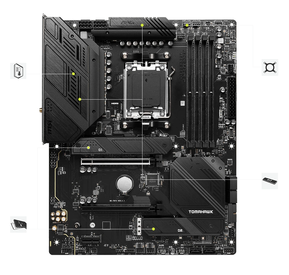 MSI MAG B650 TOMAHAWK WIFI Материнські плати image 4