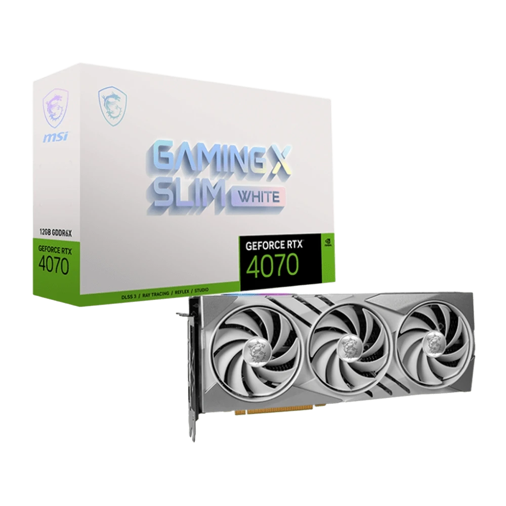 MSI RTX 4070 12G SUPER GAMING X SLIM WHITE Refurbished (Bulk) Відеокарти image 1