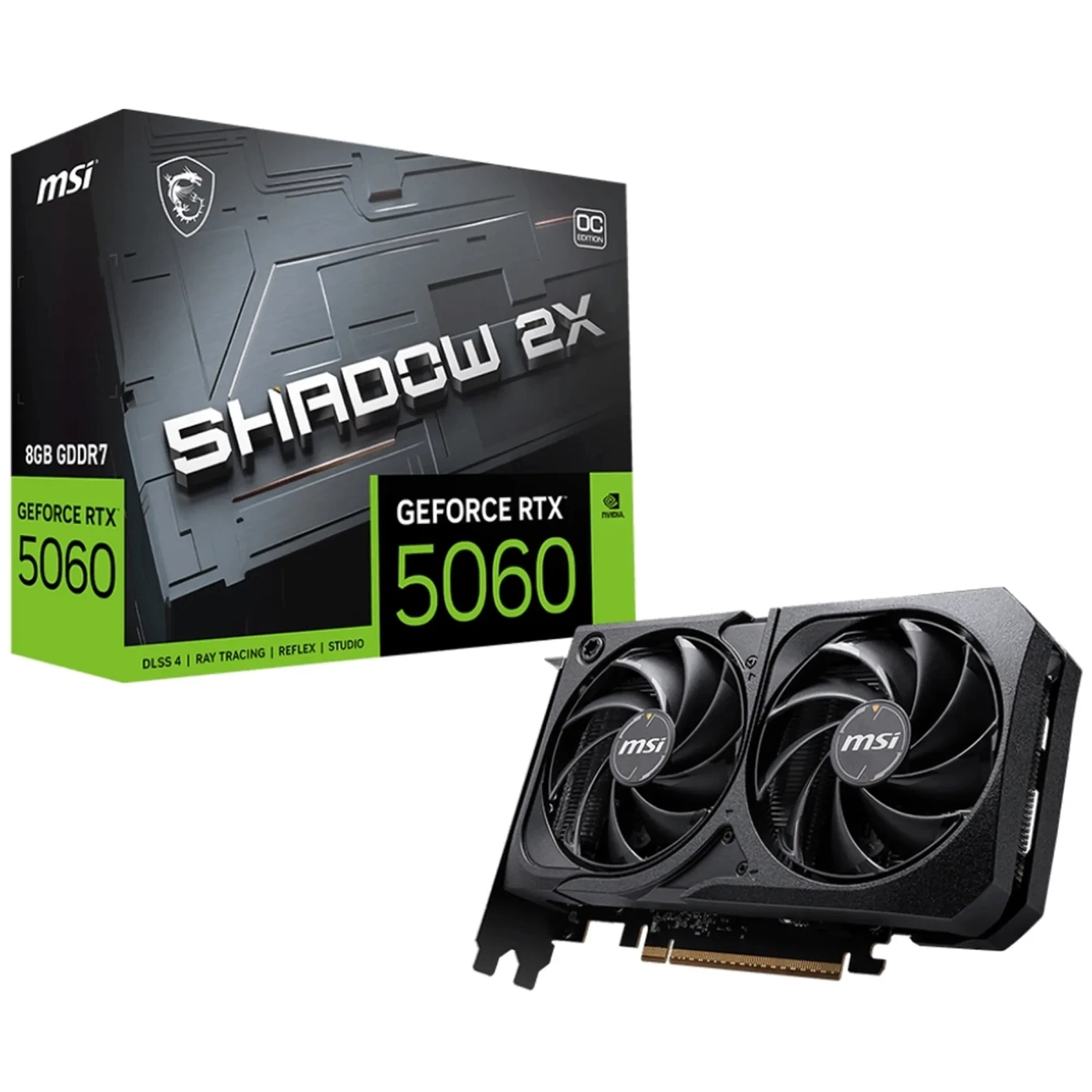 MSI RTX 5060 SHADOW 2X OC 8GB (G5060-8S2C) Bulk Відеокарти image 1