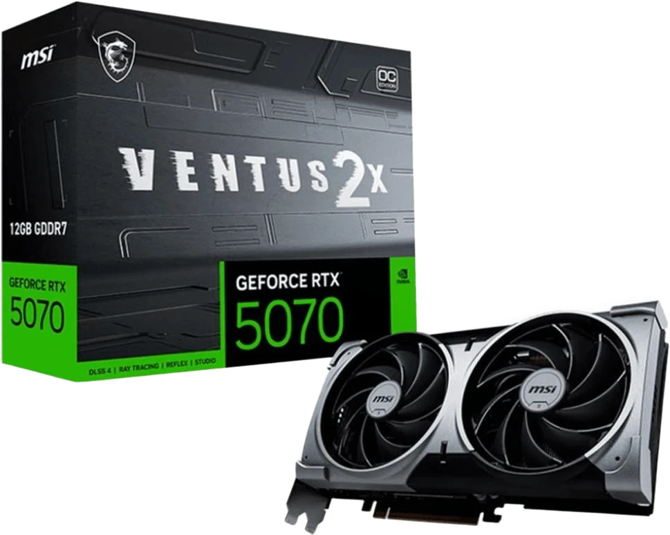 MSI RTX 5070 12GB Ventus 2X OC (G5070-12V2C) Відеокарти image 1