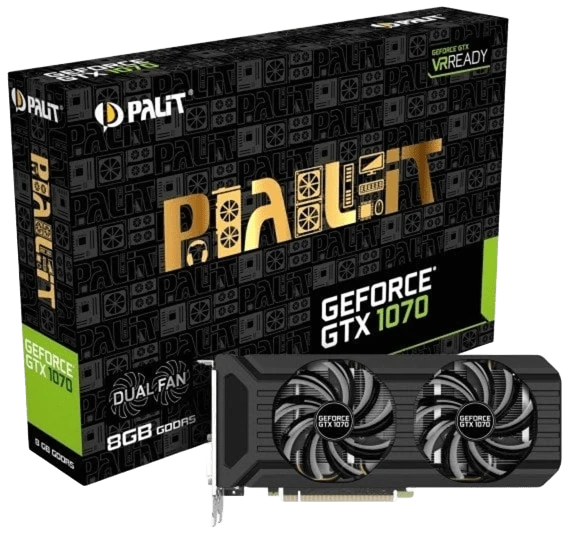 Palit GTX 1070 8Gb Dual (NE51070015P2-1043D) Відеокарти image 1