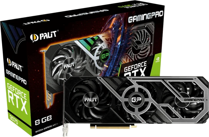 Palit RTX 3070 8Gb GamingPro OC (NE63070S19P2-1041A) Відеокарти image 1