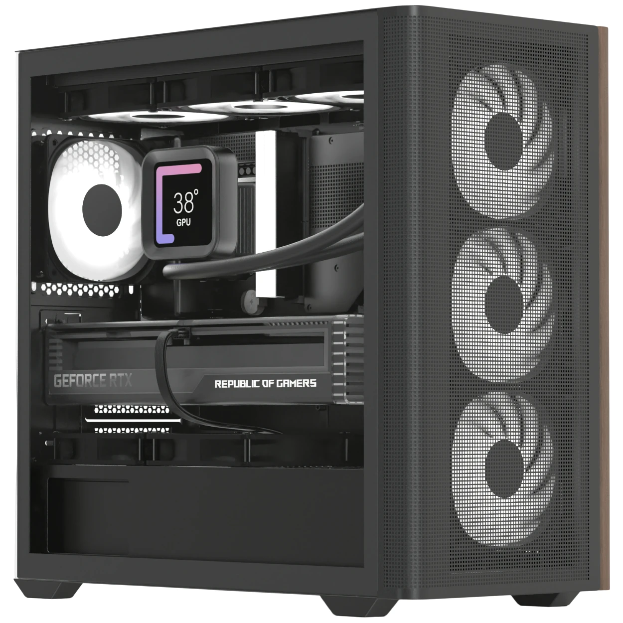 Корпус AeroCool D301A-G-BK-v2 Black (ACCS-DS03043.11) Корпуси image 1